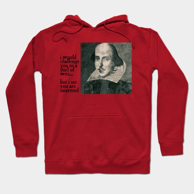 Shakespeare - A Dual Of Wits Hoodie by The Blue Box